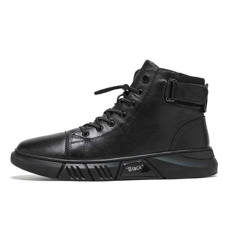 Men's New Leather Plush Martin Boots Casual